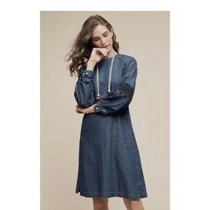 Anthropologie Ne Quittez Pas Open Sky Dress in Denim